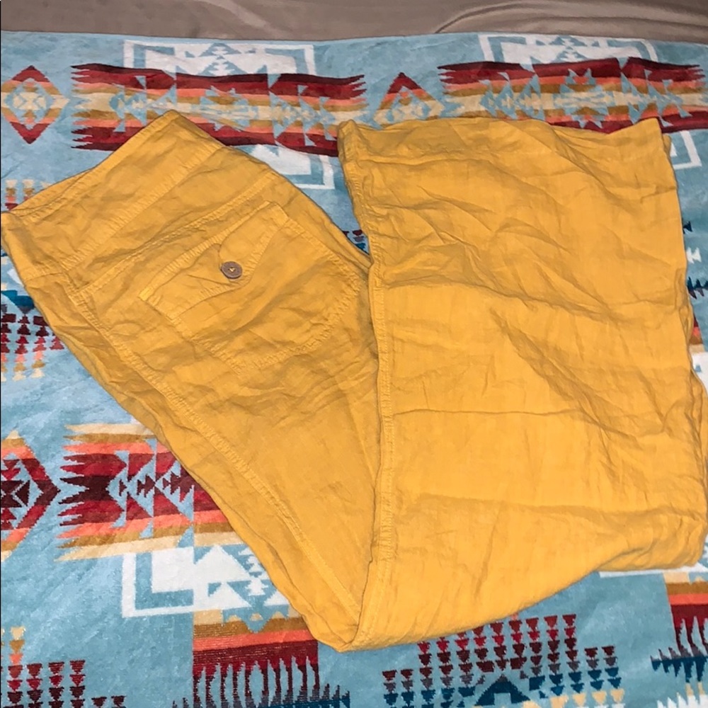 Mustard flair pants